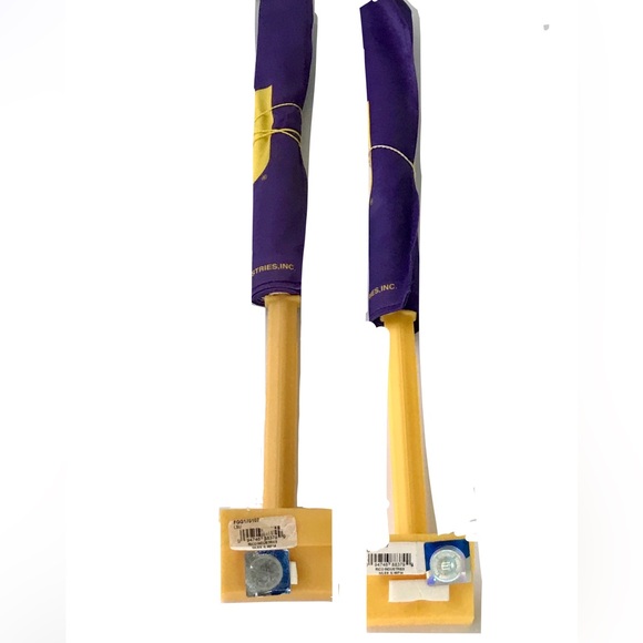 NEW! 2 LSU Tigers Car Flag SET Purple Flag / Gold Pole NCAA Auto Window Flags - Picture 2 of 5